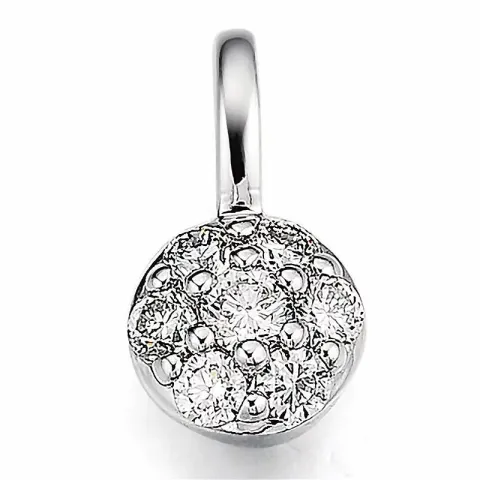 diamant hängen i 14 carat vitguld 0,15 ct