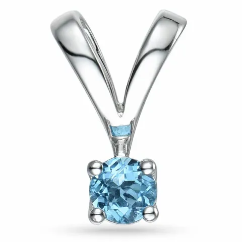 Topas vitgulds hängen i 14 carat vitguld