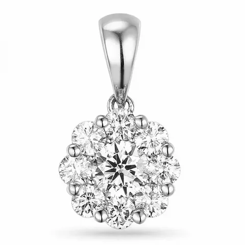 diamant hängen i 14  carat vitguld 0,20 ct 0,32 ct