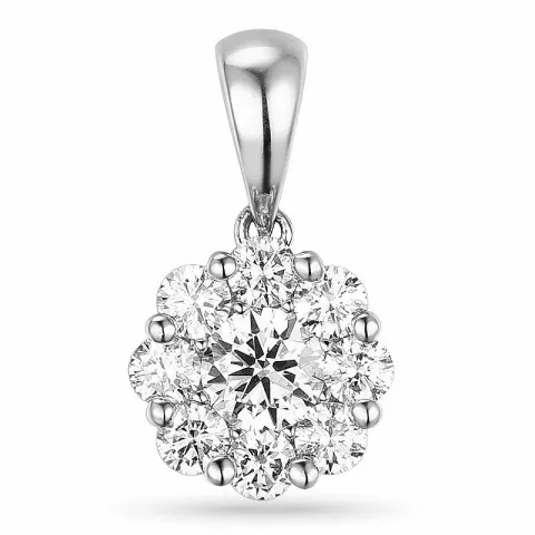 diamant hängen i 14  carat vitguld 0,20 ct 0,32 ct