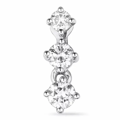 diamantberlocker i 14 carat vitguld 0,20 ct