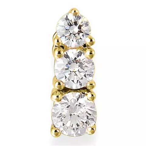 Diamantberlocker i 14  carat guld 0,20 ct