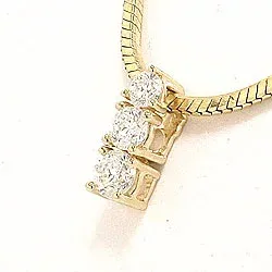 Diamantberlocker i 14  carat guld 0,20 ct