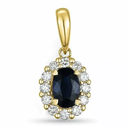 safir rosettberlock i 14  carat guld 0,22 ct 0,65 ct