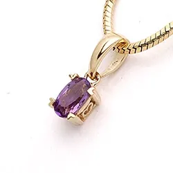 ametist hängen i 14 carat guld 0,25 ct