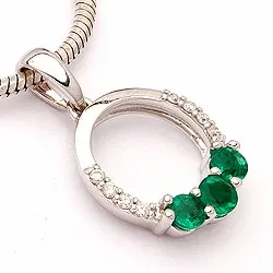 Hängen i 14 carat vitguld 0,05 ct