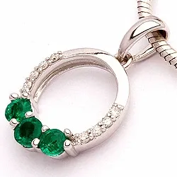 Hängen i 14 carat vitguld 0,05 ct