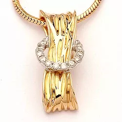 diamantberlocker i 14  carat guld- och vitguld 0,09 ct