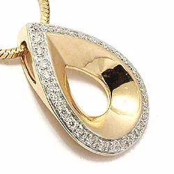 Diamant hängen i 14 carat guld 0,15 ct