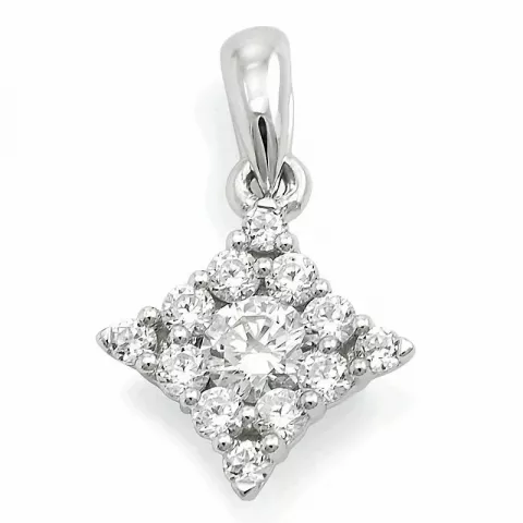diamant hängen i 14  carat vitguld 0,33 ct