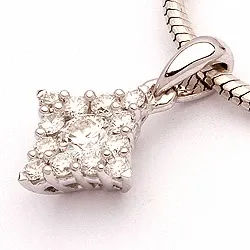 diamant hängen i 14 carat vitguld 0,33 ct