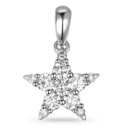 diamant hängen i 14 carat vitguld 0,33 ct