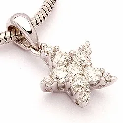 diamant hängen i 14 carat vitguld 0,33 ct