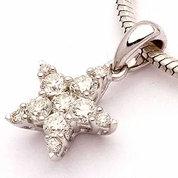diamant hängen i 14 carat vitguld 0,33 ct