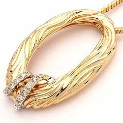 diamant hängen i 14 carat guld- och vitguld 0,08 ct