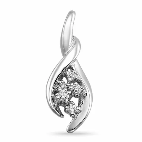 briljant hängen i 8 carat vitguld 0,07 ct