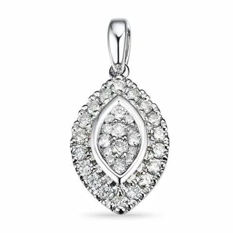 briljant hängen i 14 carat vitguld 0,35 ct