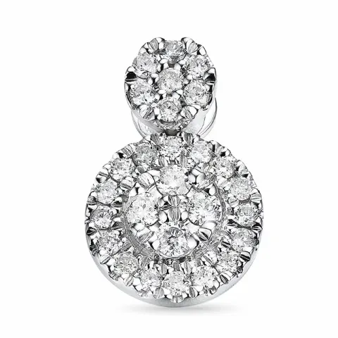 Runt hängen i 14  carat vitguld 0,21 ct