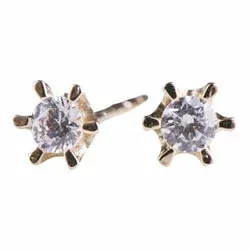 NORDAHL ANDERSEN örhängen i 8 karat guld vita zirkoner