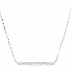 Joanli Nor halsband i rhodinerat silver vit zirkon