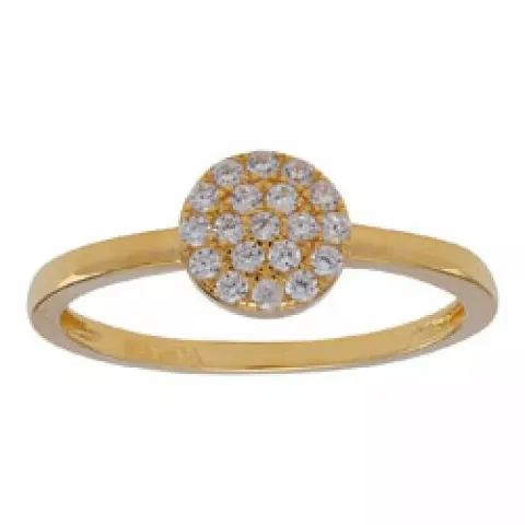 Joanli Nor Snow ring i förgyllt silver vit zirkon