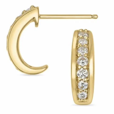 Halvcreol i 14 karat guld med diamanter