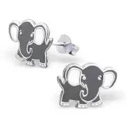 elefant örhängestift i silver