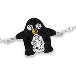 pingvin barnarmband i silver med hängen i silver