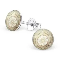 Blommor örhängen i silver