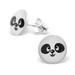 Panda örhängen i silver