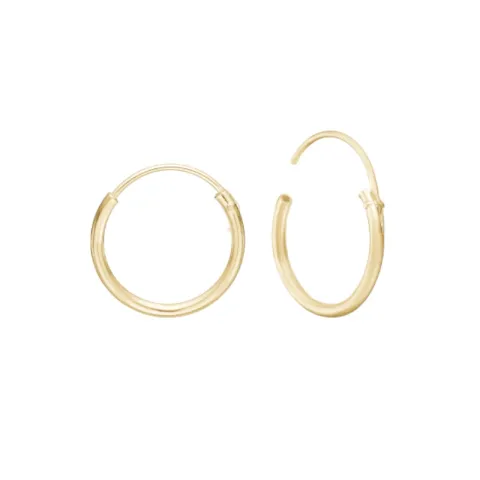 12 mm Aagaard creol i 8 karat guld