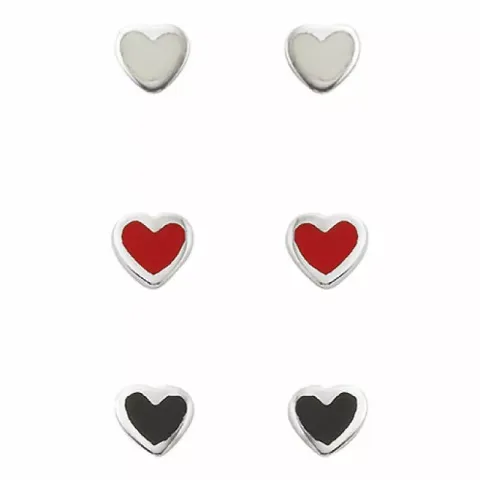 Aagaard hjärta smycke set i silver multifärgat emalj