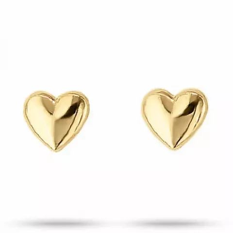 Små Aagaard hjärta örhängen i 8 karat guld
