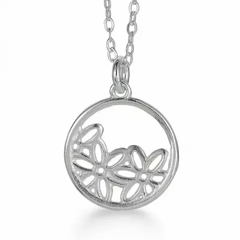 Aagaard blomma hängen med halskedja i silver