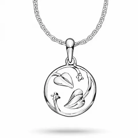 Aagaard blad hängen med halskedja i silver