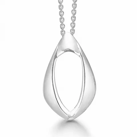 Stort Aagaard silver hängen med halskedja i silver