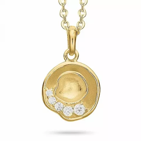 Elegant ankerhalskedja i 8 karat guld med hängen i 8 karat guld