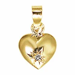Aagaard hjärta hängen i 14  carat guld 0,01 ct