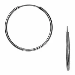 24 mm aagaard creol i svart rhodinerat silver