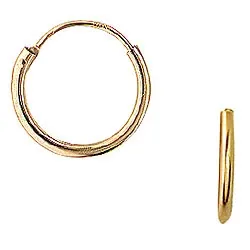 12 mm Aagaard creol i 8 karat guld