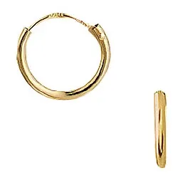 10 mm Aagaard creol i 14 karat guld