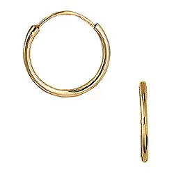 14 mm Aagaard creol i 14 karat guld