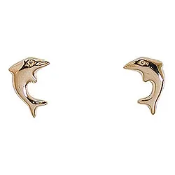 Aagaard delfin örhängen i 14 karat guld