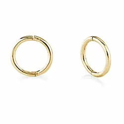 8 mm Aagaard creol i förgyllt silver