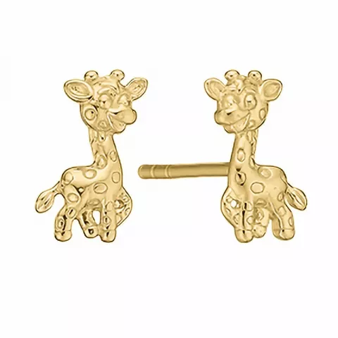 Aagaard giraff örhängen i förgyllt silver