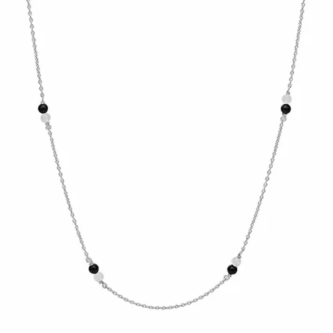 Aagaard halsband i silver sort onyx grön amazonit