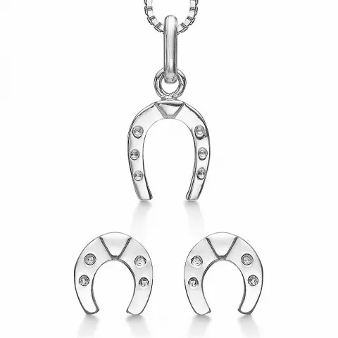 Støvring Design hästsko smycke set i silver
