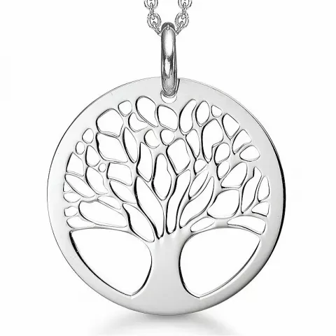 25 mm Støvring Design livets träd halskedja med berlocker i silver