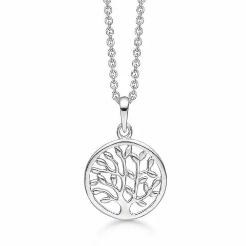 Støvring Design livets träd halskedja med berlocker i silver