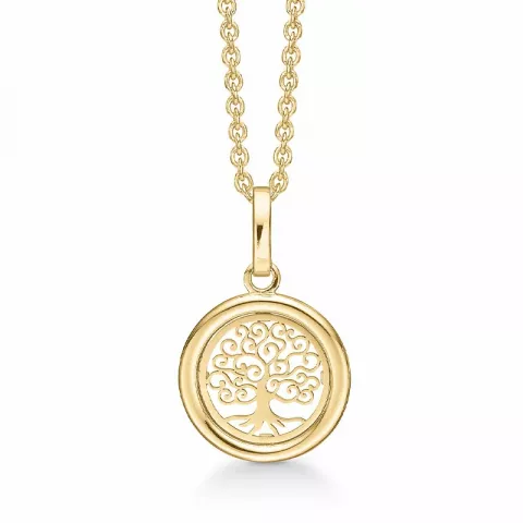 13 mm Støvring Design livets träd halskedja med berlocker i 8 karat guld